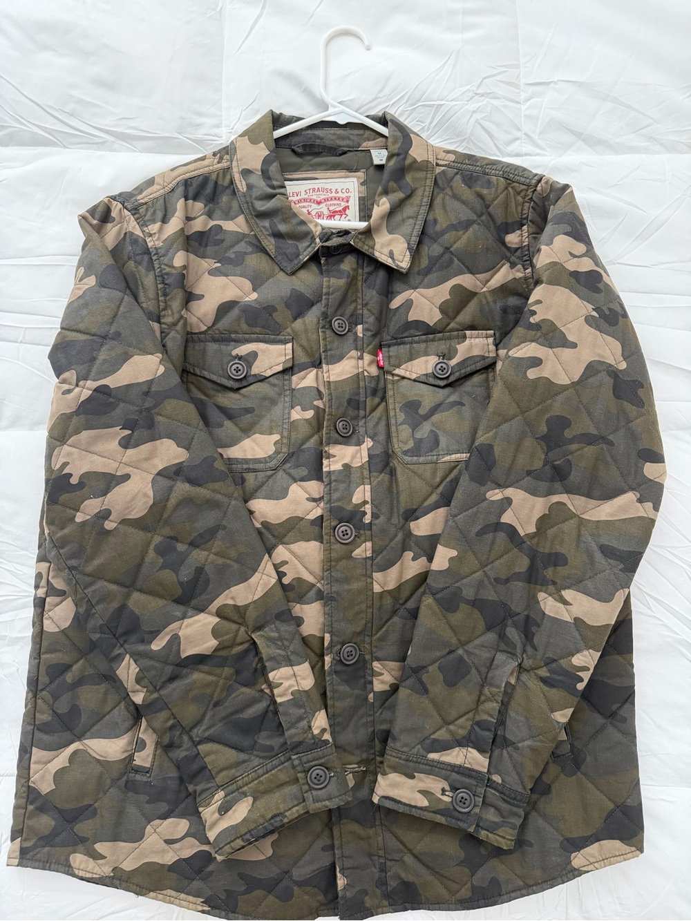 Levi's Quilted Camouflage Field Jacket - Olive Camo